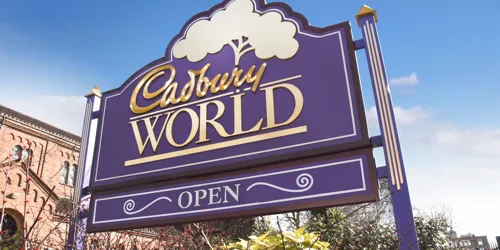 Cadbury World UK Sign